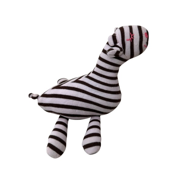 Old Navy Other - Old Navy Zebra Plush Pink Brown Striped Stuffed‎ Animal Lovey Kids Vintage 2009